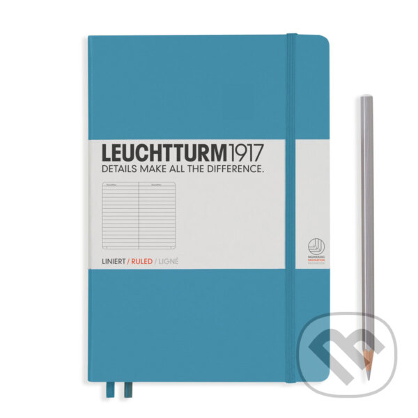 Levně Notebooks Medium-nordic blue, ruled