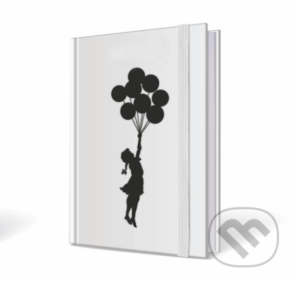 Banksy notebook dievča s balónmi 15x21cm, CMA Group, 2023