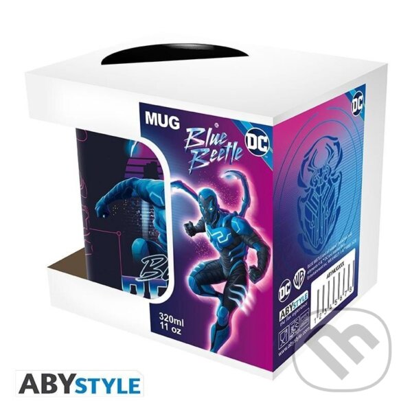Levně DC Comics Keramický hrnček 320 ml - Blue Beetle Neon