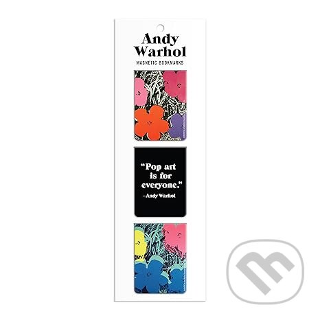 Andy Warhol Flowers Magnetic Bookmarks, Galison, 2023