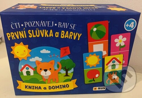 Levně První slůvka a Barvy - čti, poznávej, bav se! (Kniha a Domino)