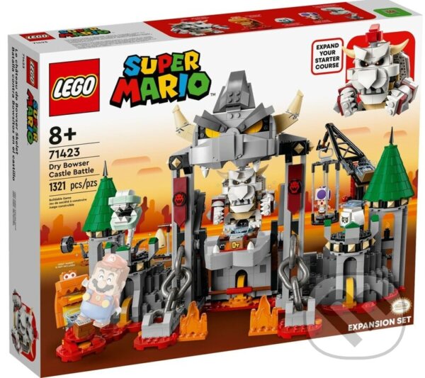 Spoločenská hra: LEGO® Super Mario™ 71423 Bitka v Dry Bowserovom hrade – rozširujúci set (LEGO). LEGO, 2023