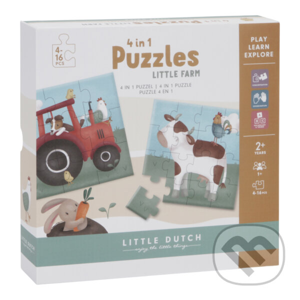 Levně Puzzle 4v1 Farma - puzzle z kategorie Maxi dieliky