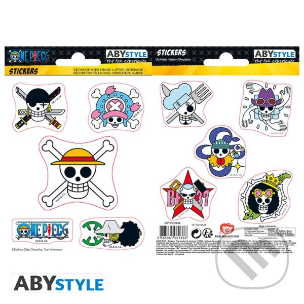 One Piece samolepky - Straw Hat Skulls