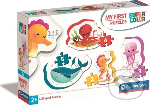 Levně Mořští živočichové 4v1 (2, 3, 4, 5) - puzzle z kategorie Maxi dieliky