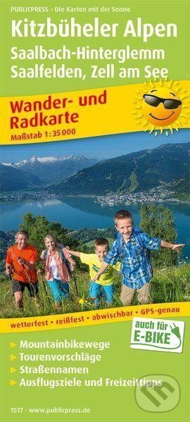 Levně Kitzbühelské Alpy, Saalbach-Hinterglemm, Saalfelden-Zell am See 1:35 000 / turistická a cykloturistická mapa