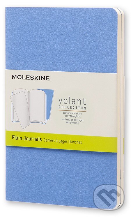 Levně Moleskine - Volant - dva modré zápisníky (malé, mäkká väzba, čisté (sada 2 ks zápisníkov))