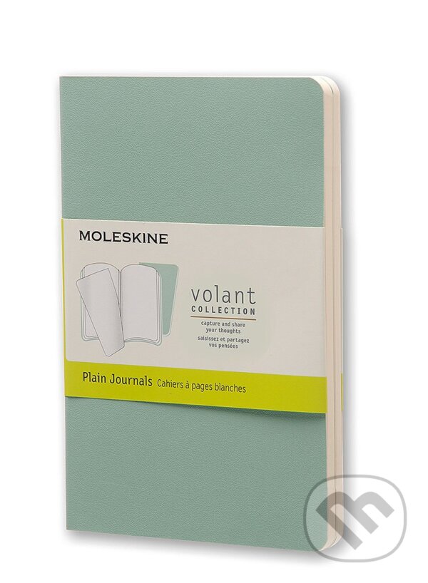 Levně Moleskine - Volant - dva zelené zápisníky (malé, mäkká väzba, čisté (sada 2 ks zápisníkov))