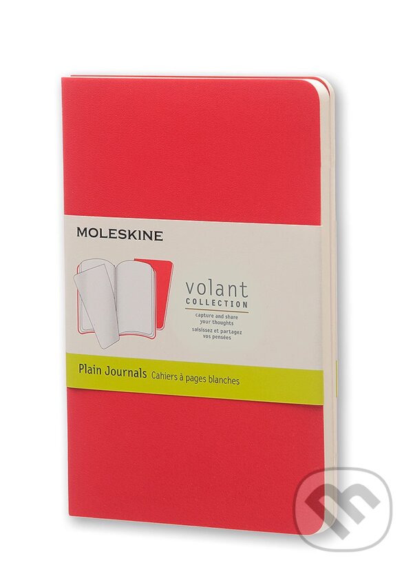 Levně Moleskine - Volant - dva červené zápisníky (malé, mäkká väzba, čisté (sada 2 ks zápisníkov))