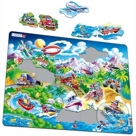 Levně Autá, lode, vlaky, lietadlá (NM7) - puzzle z kategorie Náučné puzzle