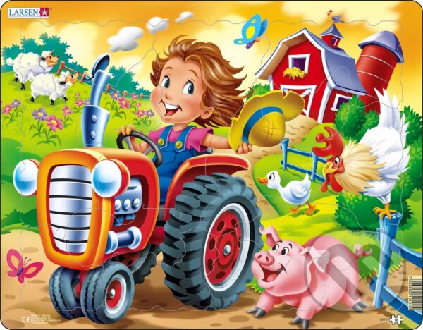 Levně Na farme: Preteky BM7 - puzzle z kategorie Náučné puzzle