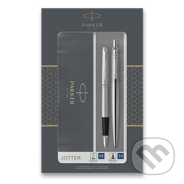 Levně Parker Jotter Stainless Steel CT (súprava) (plniace a guľôčkové pero)