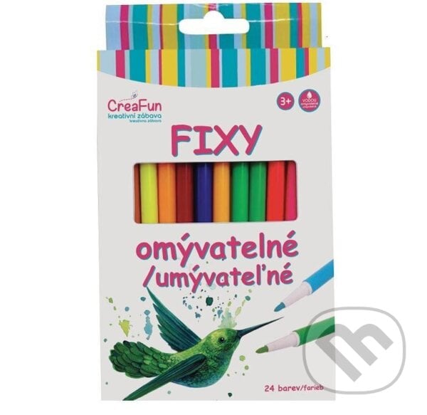 CreaFun Fixy omyvatelné - 24 barev, EPEE, 2023