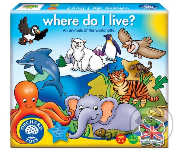 Spoločenská hra: Where do I live? (Kde žijem?) (Orchard Toys)