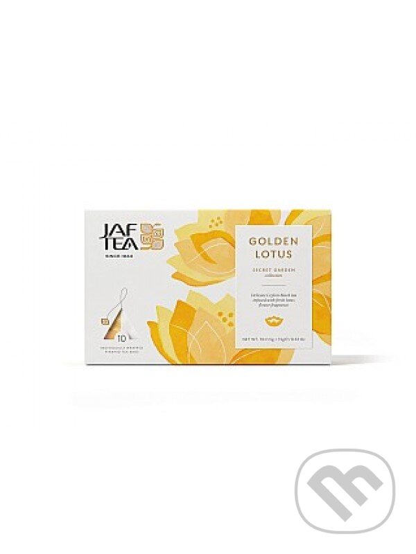 Kávy a čaje: 2933 JAFTEA Secret Garden Golden Lotus pyramída 10x1,5g (Jaftea). Jaftea, 2023