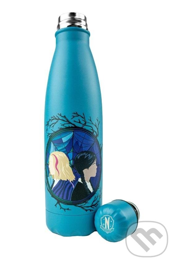 Levně Wednesday Nerezová fľaša 500 ml - Wednesday a Enid