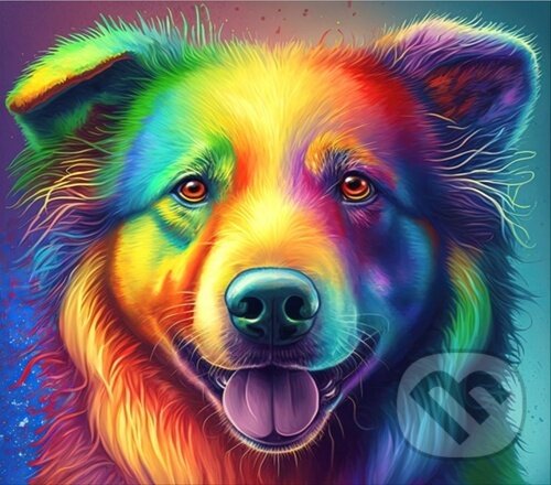 Levně Dřevěné puzzle Barevný labrador A4 - puzzle z kategorie Ostatné