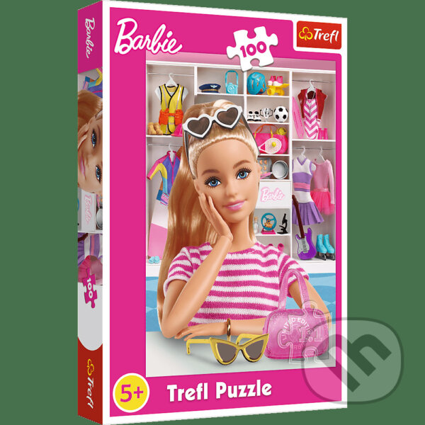 Levně Trefl Puzzle 100 - Zoznámte sa s Barbie / Mattel, Barbie - puzzle z kategorie 60 – 300 dielikov