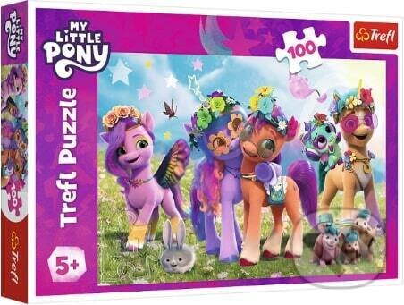 Levně Trefl Puzzle 100 - Zábavné poníky / Hasbro, My Little Pony - puzzle z kategorie 60 – 300 dielikov
