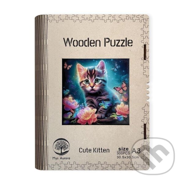 Levně Dřěvěné puzzle/Kotě A3 - puzzle z kategorie Ostatné