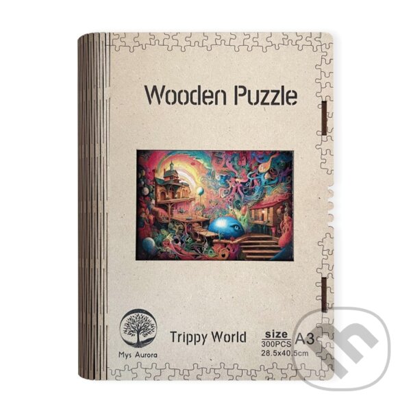Levně Dřěvěné puzzle/Trippy world A3 - puzzle z kategorie Ostatné