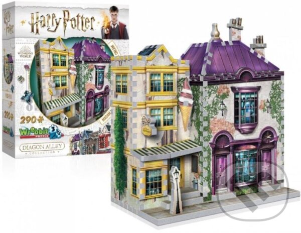 Levně Puzzle 3D Harry Potter: Madam Malkinová a Zmrzlinářství Florea - puzzle z kategorie Harry Potter