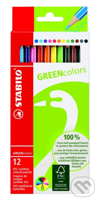 Levně FSC certifikované STABILO GREENcolors (12 kusov / farieb v púzdre)