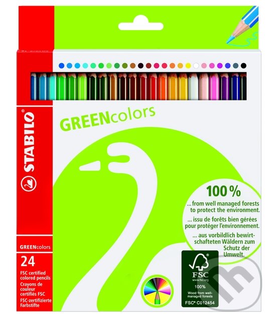 Levně FSC certifikované STABILO GREENcolors (24 kusov / farieb v púzdre)