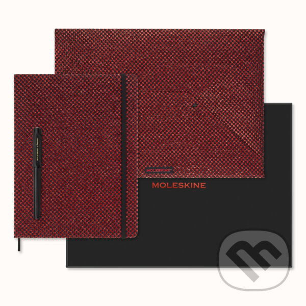 Levně Moleskine - zberateľský set Shine červený v darčekovej krabici