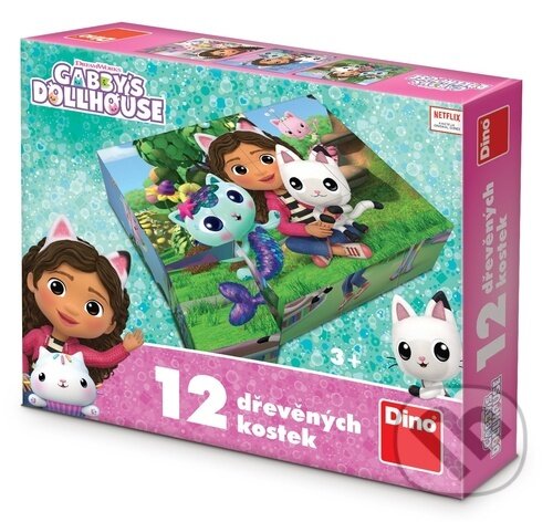 Dřevěné kostky Gábi – 12 kostek