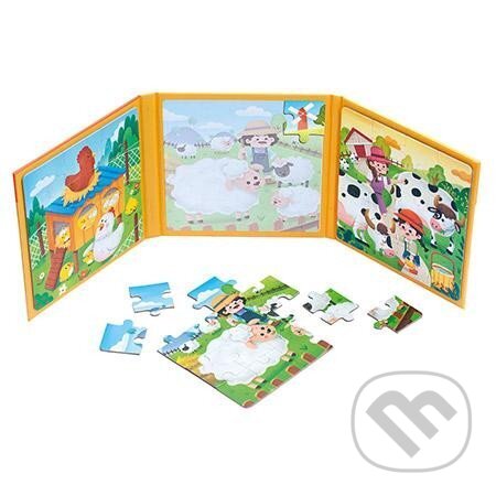 Puzzle: Magnetické puzzle 3v1 Farma (Bino)