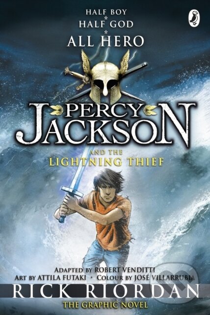 E-kniha: Percy Jackson and The Lightning Thief (Rick Riordan). Penguin Books, 2014
