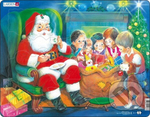 Levně Santa Claus a deti (JUL14) - puzzle z kategorie Náučné puzzle