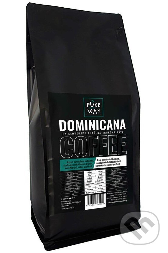 Kávy a čaje: Dominicana (zrnková) (Pure Way). Pure Way