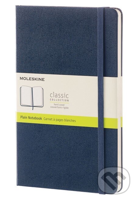 Zápisník Moleskine - tvrdé desky, L, čistý modrý