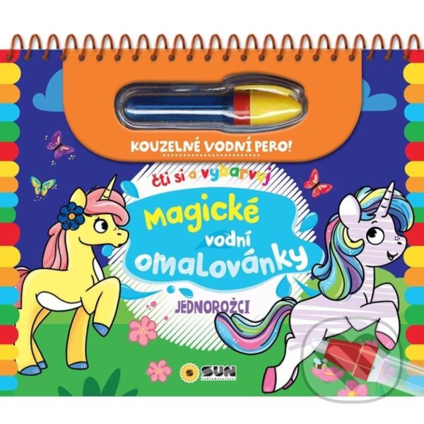 Levně Jednorožci - Čti a vybarvuj Magické vodní omalovánky - kniha z kategorie Omaľovávanky