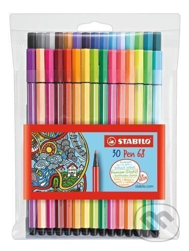 Levně Fixa STABILO Pen 68 sada 24+6 ks neonové v puzdre