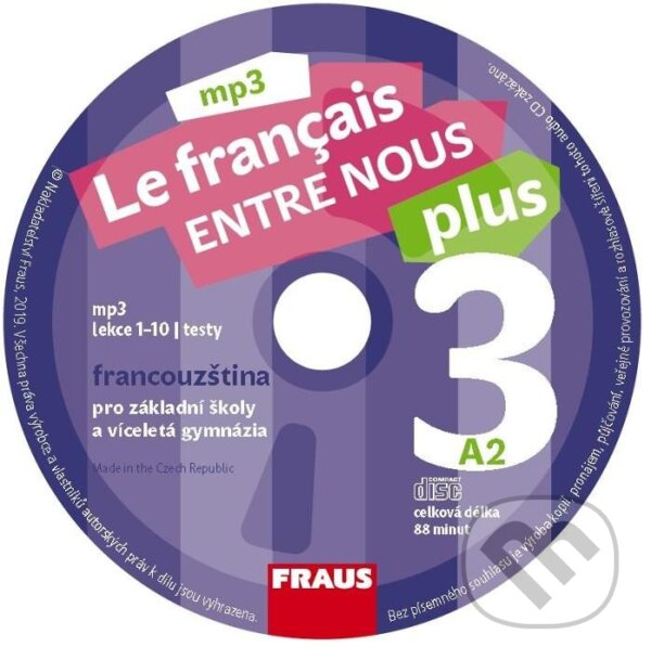 Levně Le francais ENTRE NOUS plus 3 (A2) - CDmp3 - audiokniha z kategorie Jazykové učebnice a slovníky
