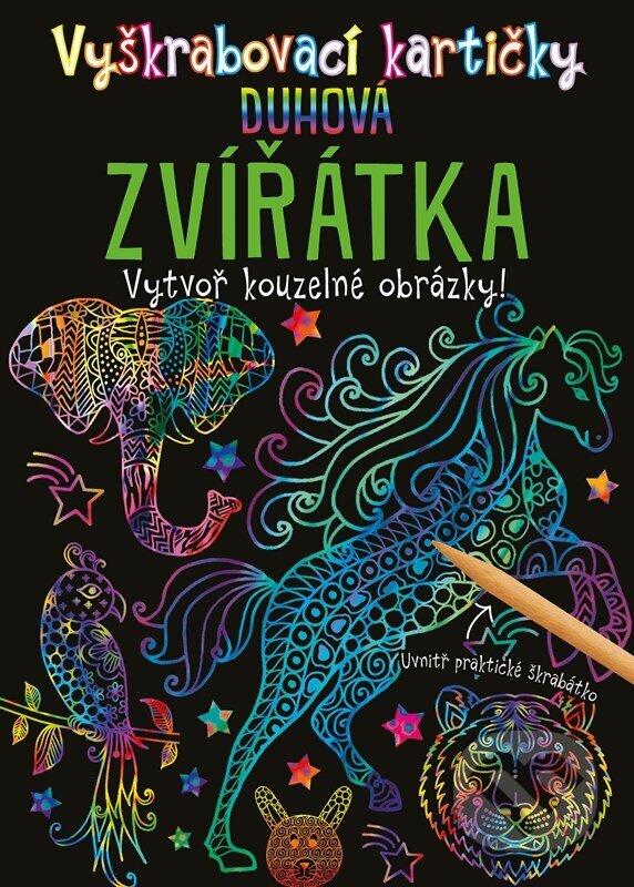 Levně Vyškrabovací kartičky: Duhová zvířátka - Kolektiv