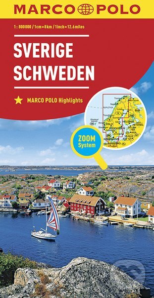 Levně Sverige/Schweden (mierka hlavnej mapy 1:800 000)