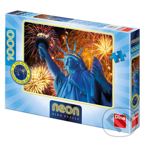 Levně Zářící Socha Svobody NEON - puzzle z kategorie Mestá a stavby
