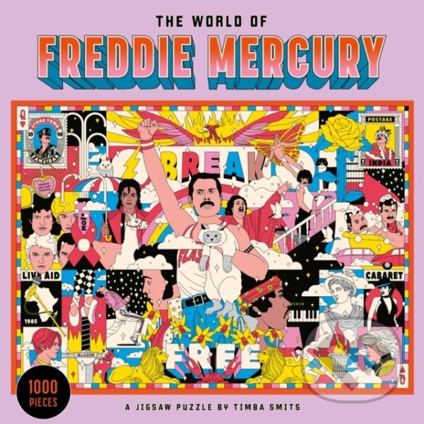 Levně The World of Freddie Mercury (A Jigsaw Puzzle) - Jenner Smith, Timba Smits - puzzle z kategorie 500 – 1000 dielikov