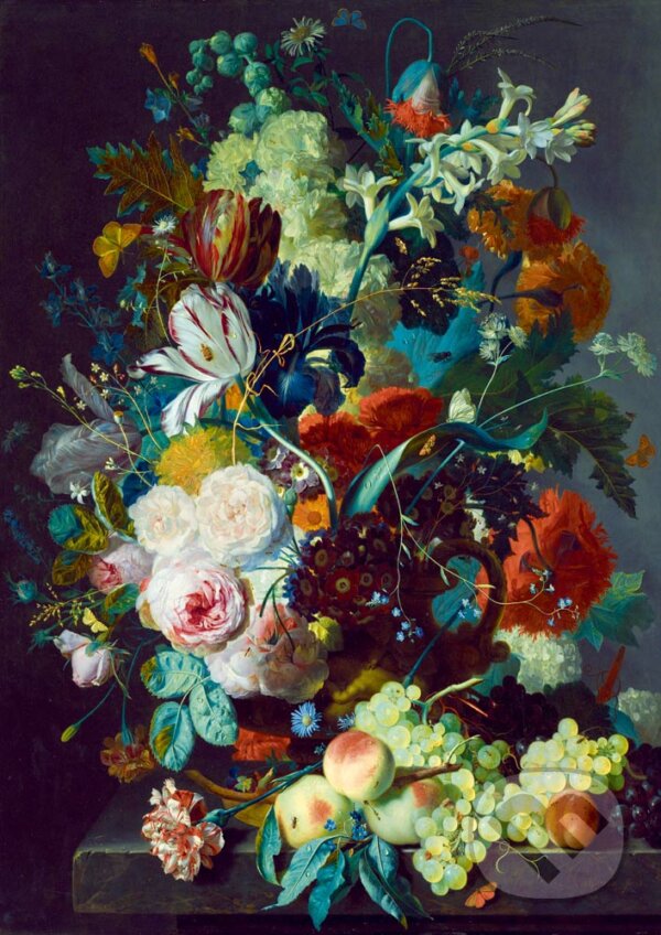 Levně Jan Van Huysum - Still Life with Flowers and Fruit, 1715 - puzzle z kategorie Umelecké