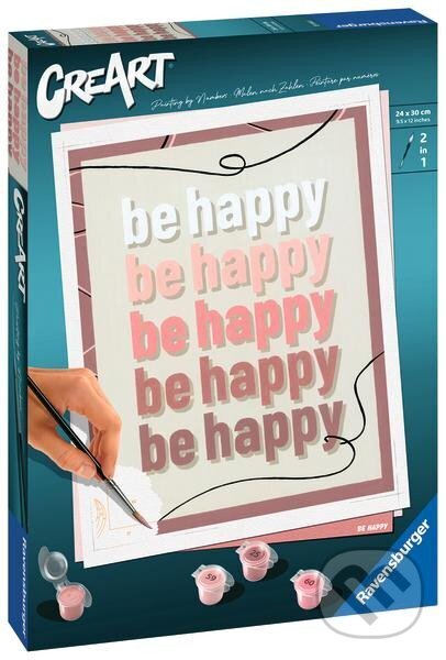 CreArt 235445 Buď šťastný: Be happy