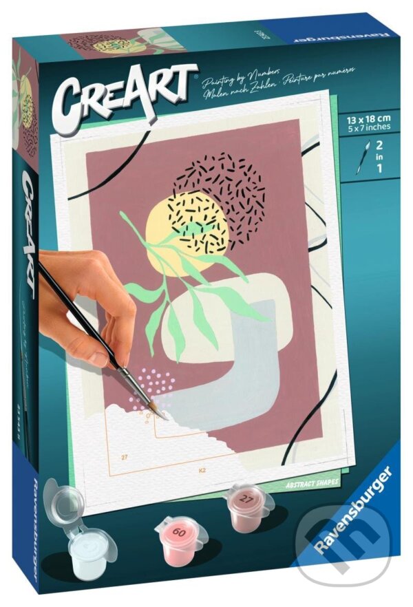 CreArt 235438 Buď šťastný: Abstraktní tvary