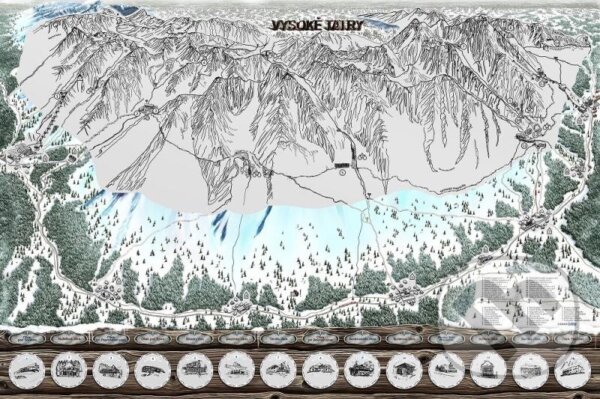 Levně Stírací mapa Vysoké Tatry - zimní edice