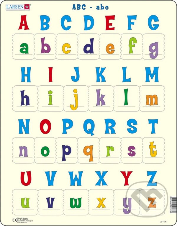 Puzzle: Abeceda - veľké a malé písmená (LS1426) (Larsen). Larsen