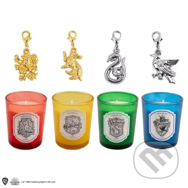 Levně Harry Potter set sviečky 4 ks s náramkom a príveskami - Rokfortský internát