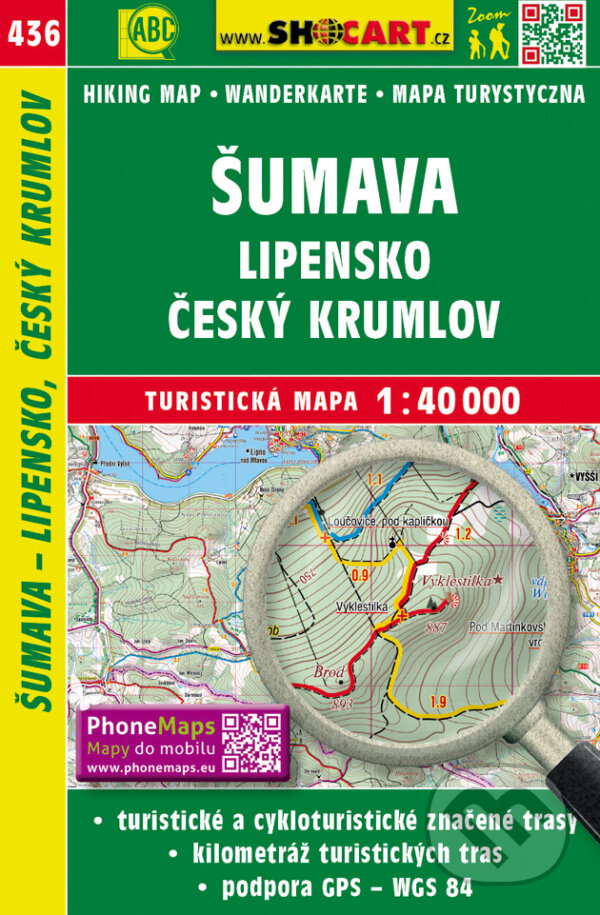 Levně Šumava, Lipensko, Český Krumlov 1:40 000 (Turistická mapa 436)