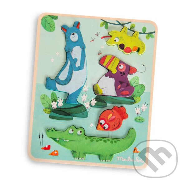 Levně Senzorické vkládací puzzle Jungle - puzzle z kategorie Hry pre deti